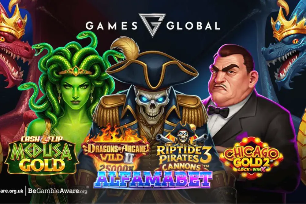 Pemandangan visual dari permainan slot bertema bajak laut dan mitologi yang dirilis oleh Games Global.